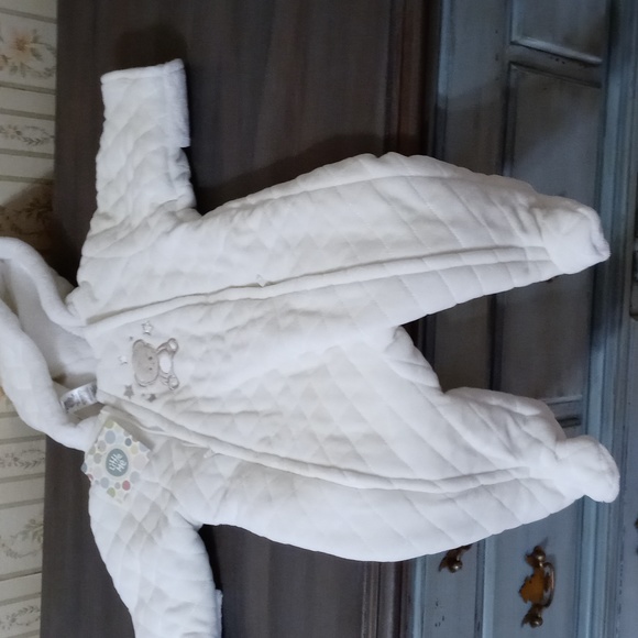 Little Me Other - Little Me Bunting White Unisex Snowsuit 3-6month